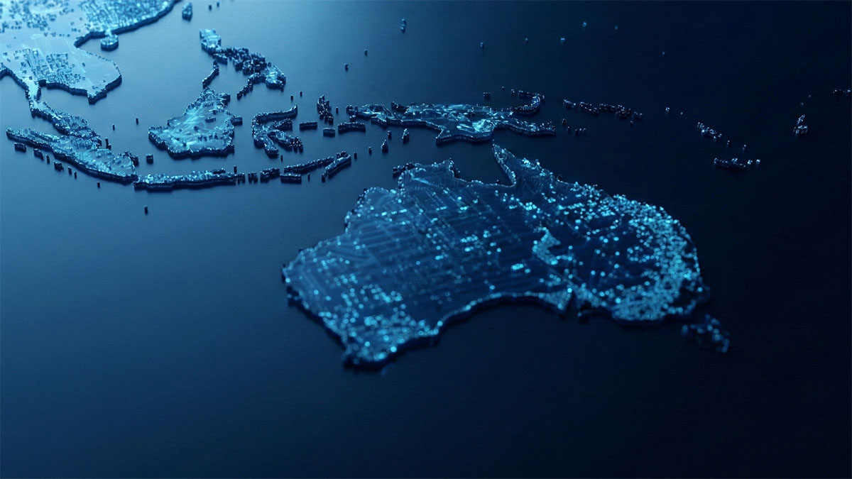 Map of Australia in APAC